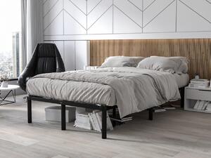 Manželská kovová posteľ s roštom Izaur I, Rozmer postele: 120x200, Farby: čierna Mirjan24 5903211273803