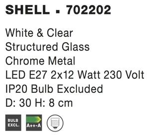 Dizajnové stropné svietidlo Shell 30 biele