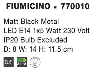 Industriálne bodové svietidlo Fiumicino čierne