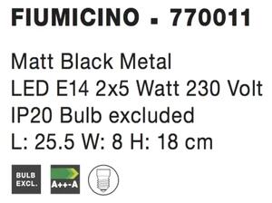 Industriálne bodové svietidlo Fiumicino 2 čierne