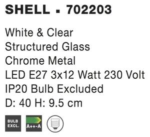 Dizajnové stropné svietidlo Shell 40 biele