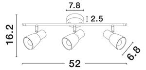 Dizajnové bodové svietidlo Publico 52 biele