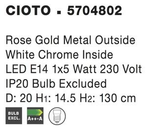 Kovový luster Cioto 20 zlaté