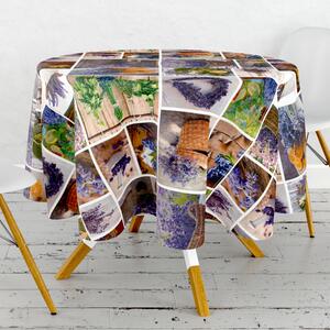 Obrus ​​PVC okrúhly Mo-6284 - Vôňa provence (rôzne veľkosti)