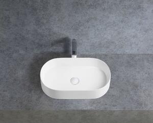 CERANO - Keramické umývadlo na dosku Federico - biela lesklá - 60x38 cm