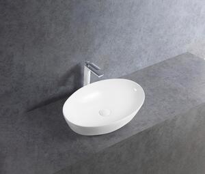 CERANO - Keramické umývadlo na dosku Alesio - biela lesklá - 62x42 cm