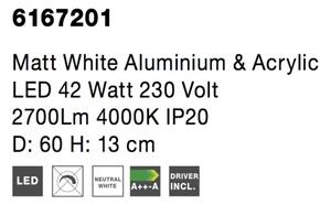 LED stropné svietidlo Rando 60 4000K biele