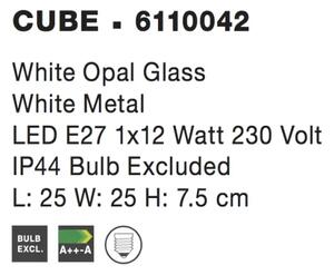 Moderné stropné svietidlo Cube 25 biele