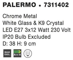 Moderné stropné svietidlo Palermo 38 Chrome