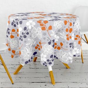 Obrus ​​PVC okrúhly Fl-1707-02 - Tanec kvetov (rôzne veľkosti)