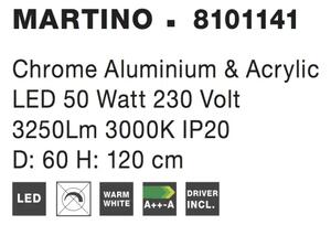 LED luster Martino 60 Chrome