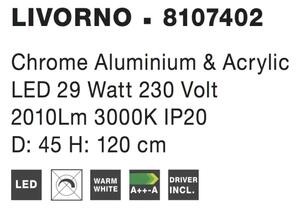 LED luster Livorno 45 Chrome