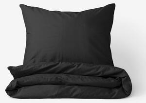 Goldea bavlnené posteľné obliečky - čierne 140 x 220 a 70 x 90 cm