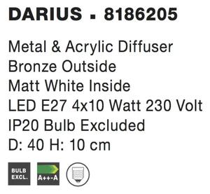 Moderné stropné svietidlo Darius 40 Brondz