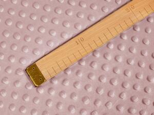 Detská látka Minky 3D bodky MKP-051 Staroružová - šírka 150 cm