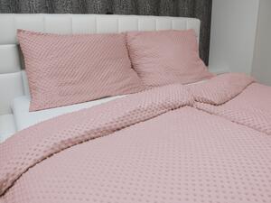 Biante Hrejivé posteľné obliečky Minky 3D bodky MKP-051 Staroružové Predĺžené 140x220 a 70x90 cm