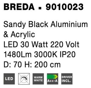LED luster Breda 70 čierne