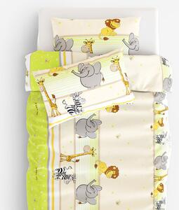 Goldea detské bavlnené obliečky - safari 140 x 200 a 70 x 90 cm