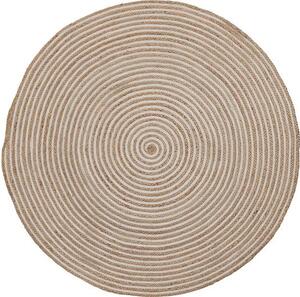 Okrúhly jutový koberec so špirálovým vzorom Samy