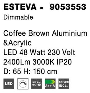 LED luster Esteva 65 hnedá