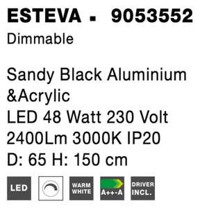 LED luster Esteva 65 čierne