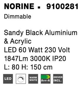 LED luster Norine 80 čierne