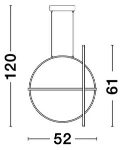 LED luster Arte 52 čierne