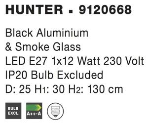 Retro luster Hunter 25 tmavo sivé