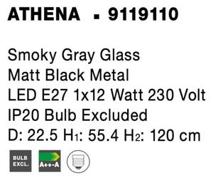 Luxusný luster Athena 225 tmavo sivé
