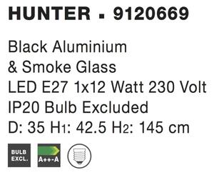Retro luster Hunter 35 tmavo sivé