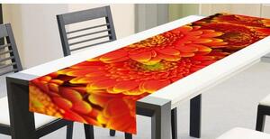 DIMEX | Behúň na stôl Gerbera TS 004 | červená, žltá | 40 x 140 cm