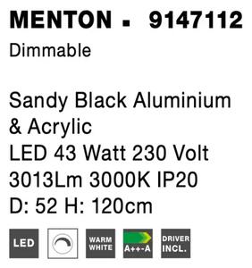 LED luster Menton 52 čierne