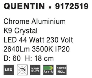 LED stropné svietidlo Quentin 60 Číra