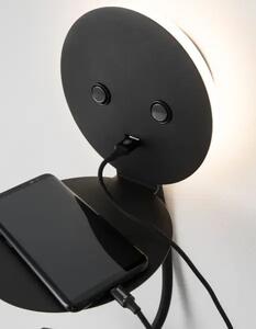 Moderné nástenné svietidlo Eclip 15 čierne