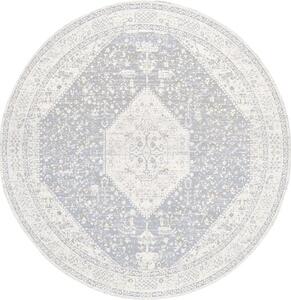 Okrúhly ručne tkaný ženilkový koberec Neapel