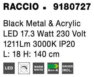 LED stojaca lampa Raccio 85 čierne