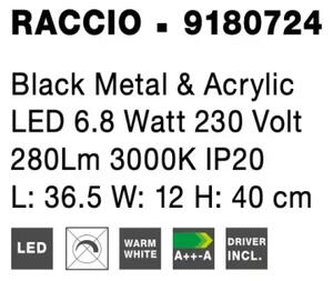 LED stolová lampa Raccio čierna