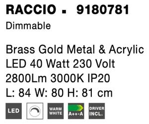 LED luster Raccio 84 zlaté