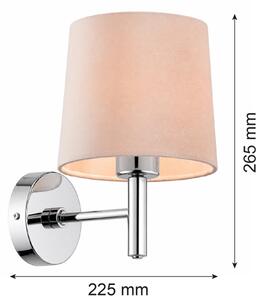Brilagi - Nástenné svietidlo MONTE 1xE27/15W/230V béžová/lesklý chróm