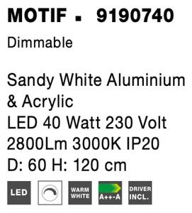 LED luster Motif 60 biele stmievateľné
