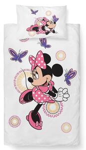 Obliečky do postieľky Minnie a Motýliky 100x135/40x60 cm