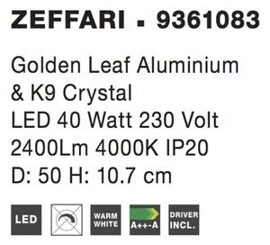 LED stropné svietidlo Zeffari 50 zlaté