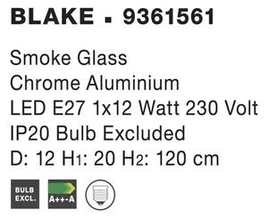 Rustikálny luster Blake 12 Chrome