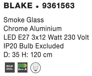 Rustikálny luster Blake 35 Chrome