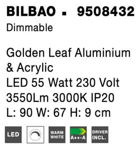 Stropné svietidlo LED so stmievaním Bilbao 90 zlaté