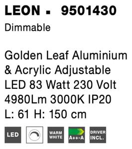 LED luster Leon 61 zlaté