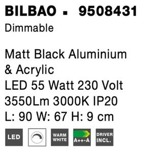 Stropné svietidlo LED so stmievaním Bilbao 90 čierne