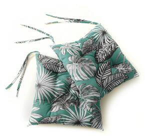 Súprava 2 sedákov na stoličku s tropickou potlačou