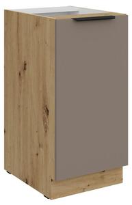 Kondela Dolná kuchynská skrinka Frisbo 40 D 1F BB - sandgrau / dub artisan