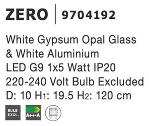 Moderný luster Zero 10 biele